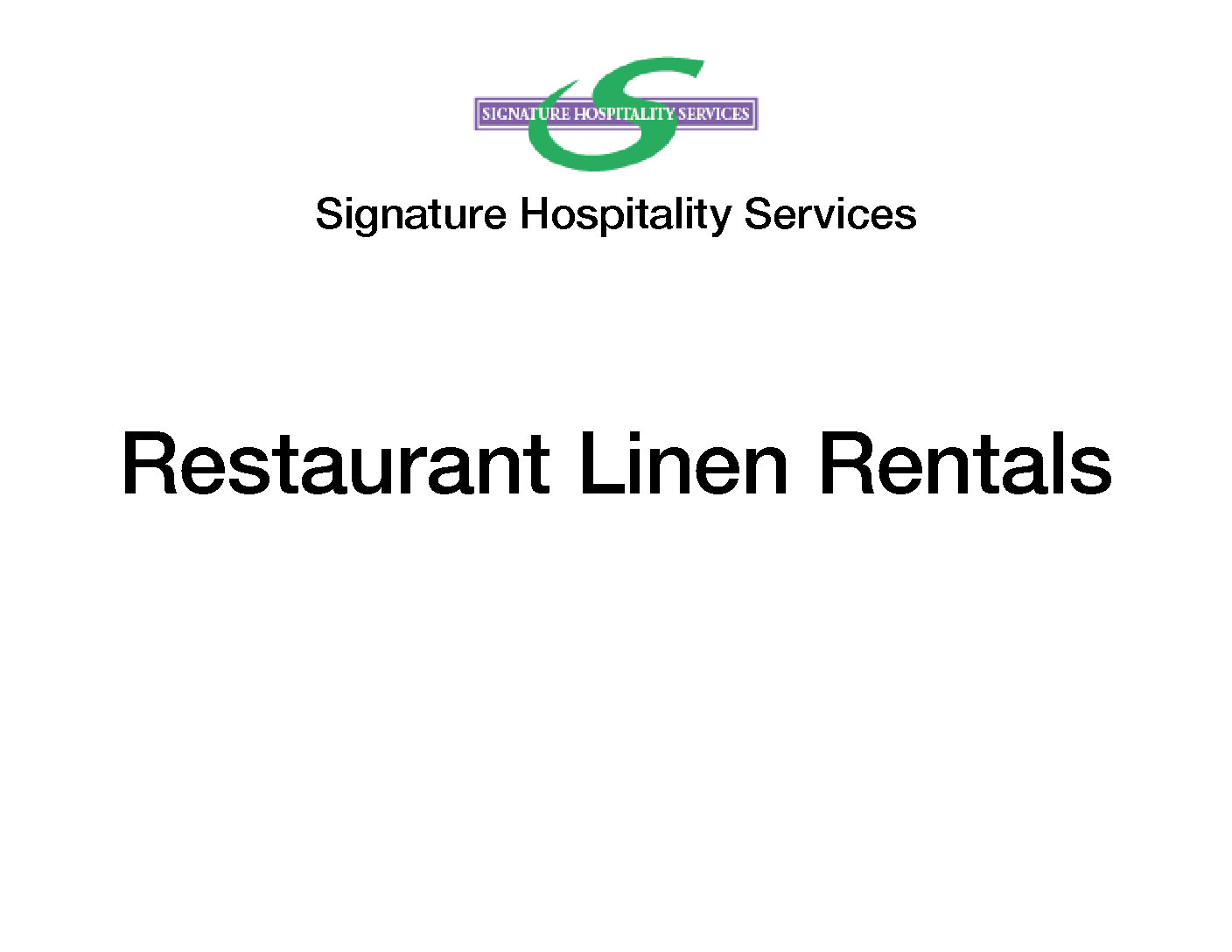 Restaurant Linen Product Catalog